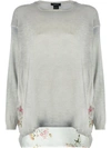 Avant Toi Printed Back Sweater In V00475 Marmo