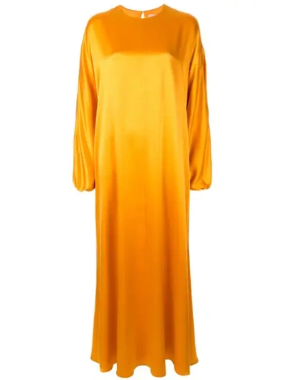 Roksanda Long-sleeve Maxi Dress In Orange