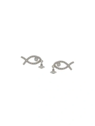 VIVIENNE WESTWOOD FISH STUD EARRINGS 