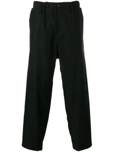 Yohji Yamamoto Elasticated Waist Trousers In Black