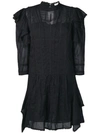 Isabel Marant Étoile Alba Embroidered Short Dress In Black