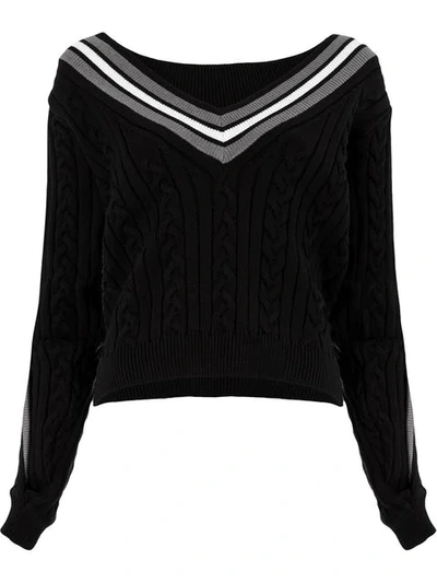 Y/project Cable Knit Jumper In M102 Black