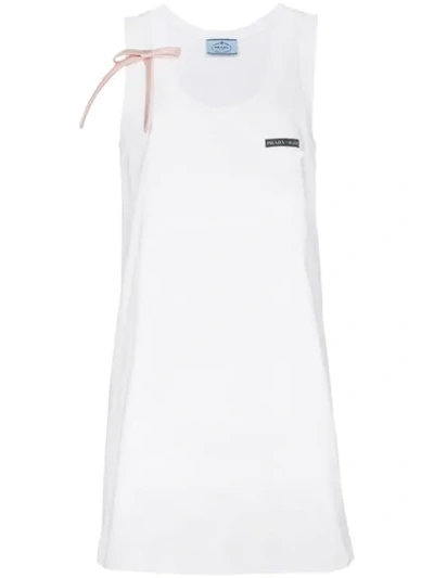 Prada Tank Top Dress In White