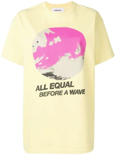 Ambush All Equal Print T-shirt In Giallo Multicolor