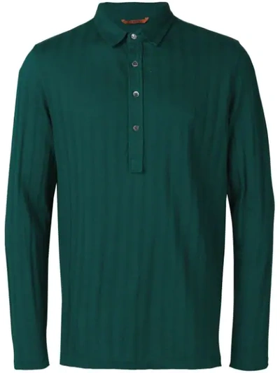 Barena Venezia Striped Polo Shirt In Green