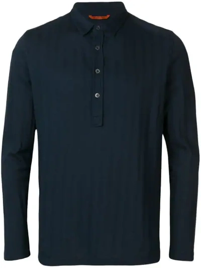 Barena Venezia Striped Polo Shirt In Blue