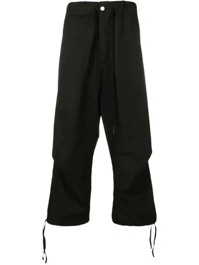 Andrea Ya'aqov Drawstring Leg Track Trousers In Black