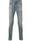 Represent Distressed Skinny Jeans - Blue
