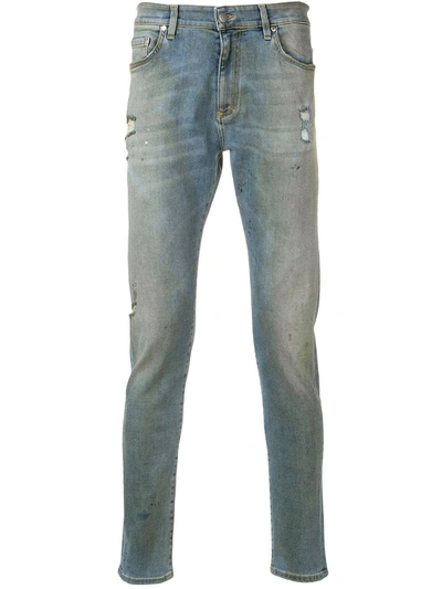 Represent Distressed Skinny Jeans - Blue In Blue