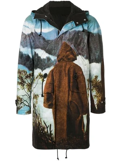 John Undercover Sky Printed Coat In Multicolour