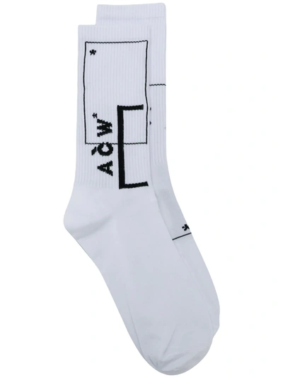 A-cold-wall* Logo Socks - White