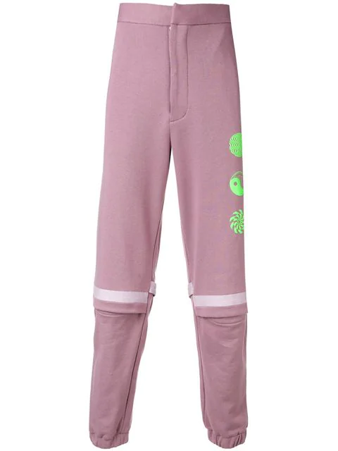 Ambush High-waist Printed Track Pants In Pink | ModeSens