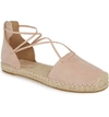 Eileen Fisher Lace Espadrille In Blush Suede