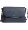 Kate Spade Large Polly Leather Crossbody Bag In Blazer Blue