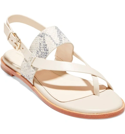 Cole Haan Anica Sandal In Ivory Roccia Print Leather