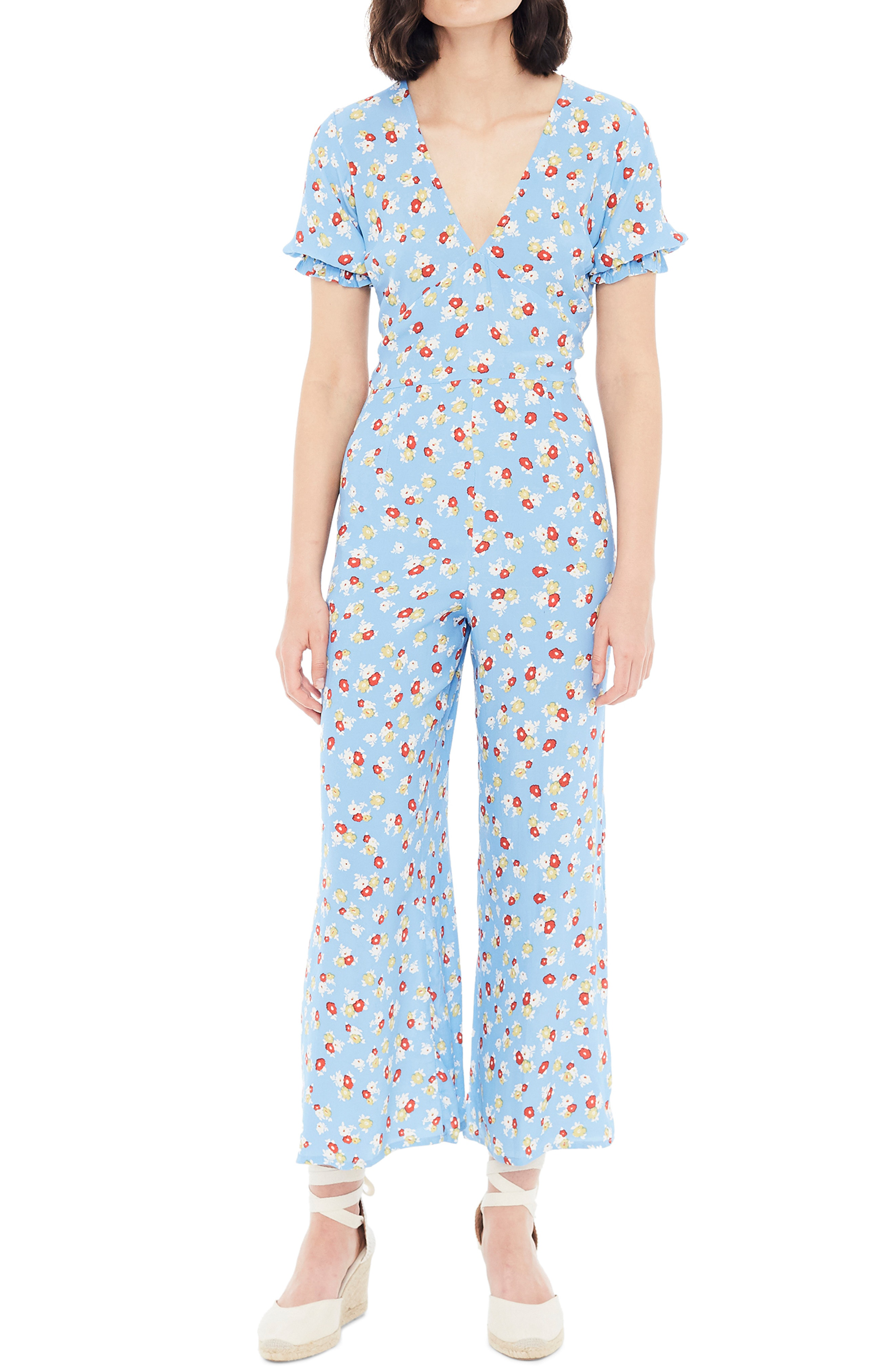 faithfull the brand blue jumpsuit