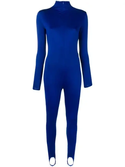 Atu Body Couture Stirrup Ankle Jumpsuit In Blue