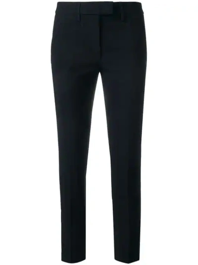 Dondup Cropped Skinny Trousers In Blue