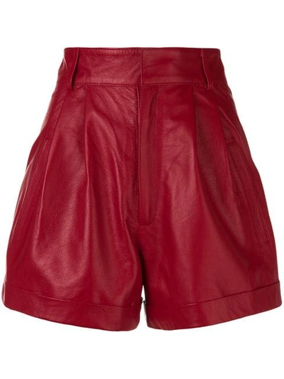 Manokhi High Waisted Shorts In Red