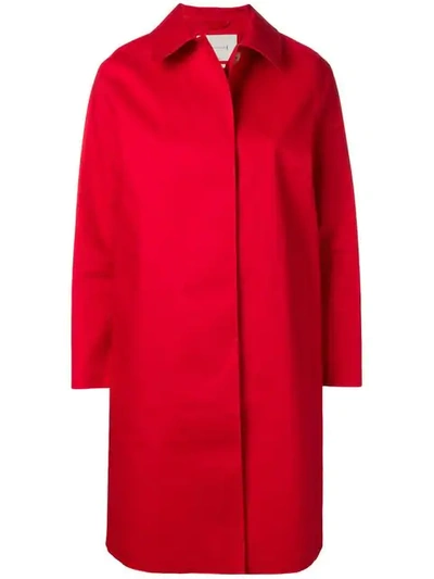 Mackintosh Classic Slim-fit Trench Coat In Red