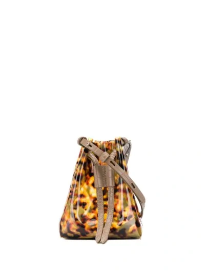 Nanushka Tortoise Print Plastic Shoulder Bag In Tartaruga