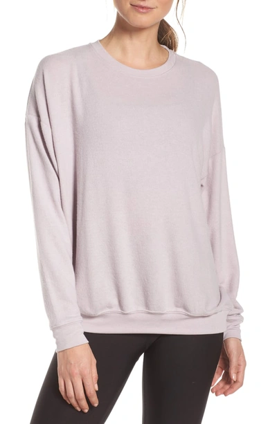Alo Yoga Soho Pullover In Lavender Cloud Heather