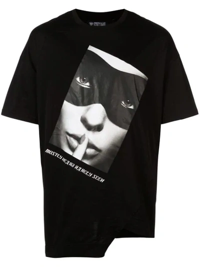 Mostly Heard Rarely Seen Litton Split Hem T-shirt In Black