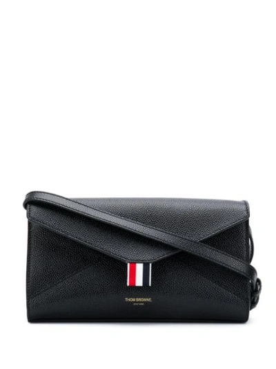 Thom Browne Pebbled Shoulder Bag In Black