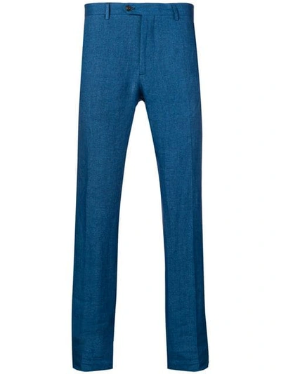 Etro Classic Chino Trousers In Blue