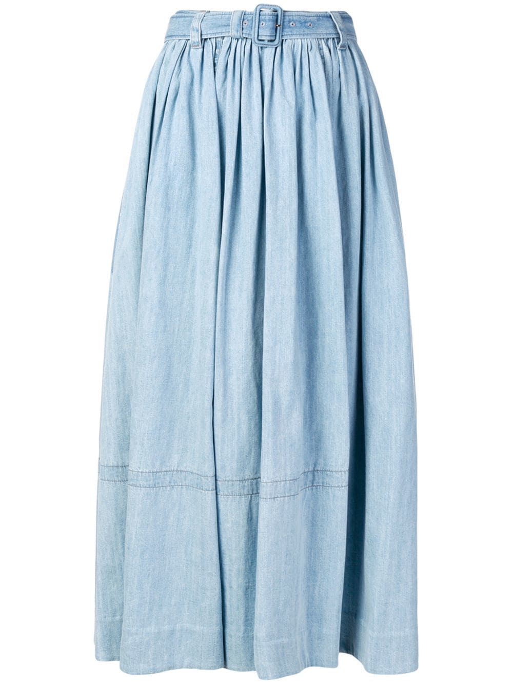 Prada Jeansrock Mit Gurtel Blau In Blue Modesens