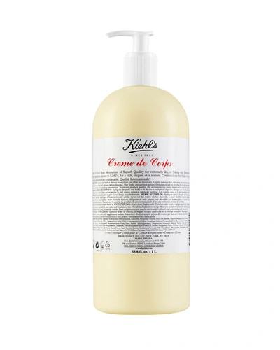 Kiehl's Since 1851 1851 Crème De Corps Hydrating Body Lotion With Squalane 33.8 oz/ 1 L In No Color