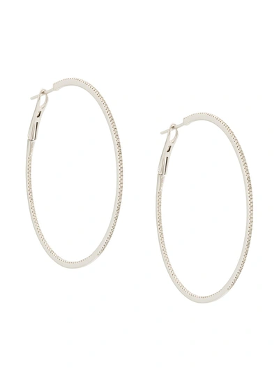 Dana Rebecca 14kt White Gold Diamond Hoops In Whtgold