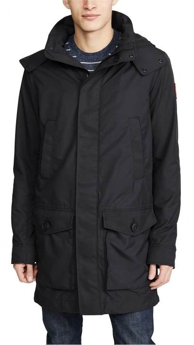 Canada Goose Men's Crew Trench Coat In Black