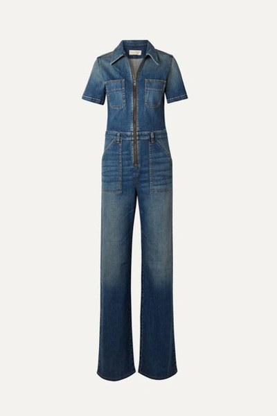 Nili Lotan Cannes Denim Jumpsuit In Dark Denim