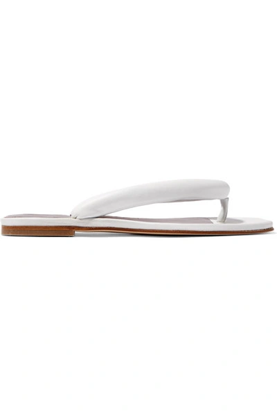 Staud Rio Leather Sandals In White