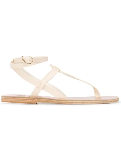 Ancient Greek Sandals Estia Leather Sandals In White