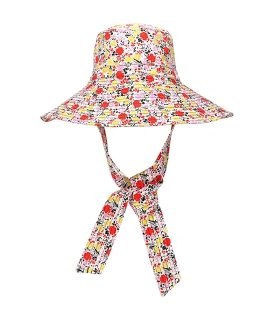 Ganni Exclusive To Mytheresa – Floral Wide-brim Hat In Pink