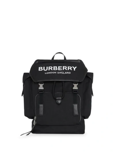 Burberry Men's Ranger Canvas Backpack In Black