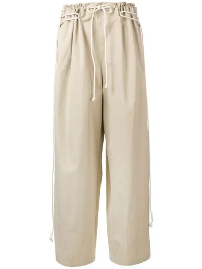 Ambush Wide-leg Flared Trousers In Neutrals