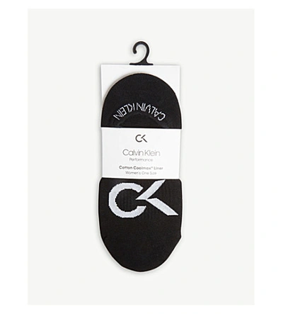 Calvin Klein Coolmax Liner Socks In Black