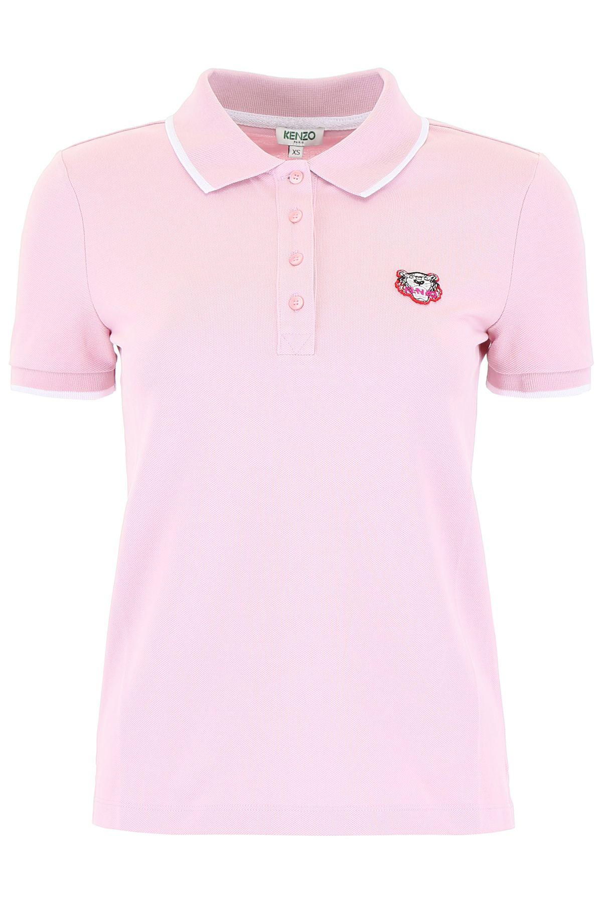 Kenzo Tiger Polo Shirt In Rose Pastel Rosa Modesens