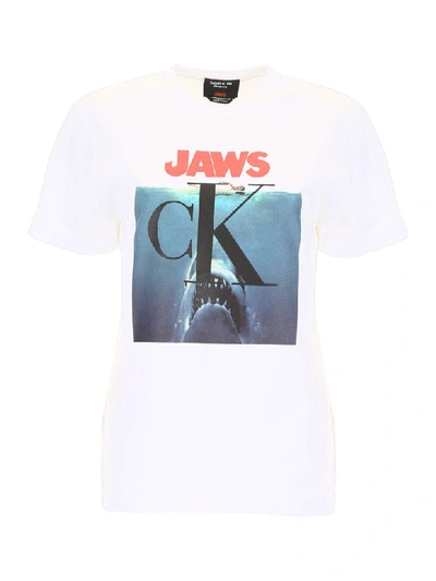 Calvin Klein Jaws T-shirt In White (white)