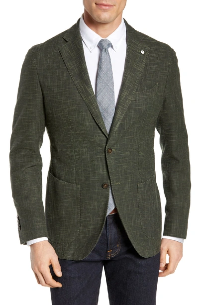 Lbm 1911 Trim Fit Cotton Blend Sport Coat In Dark Green