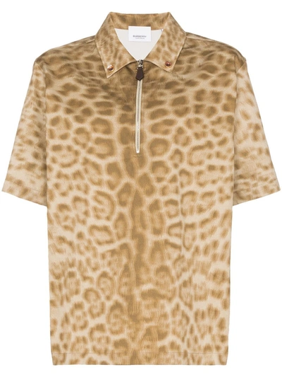 Burberry Short-sleeve Animal Print Shirt - Neutrals