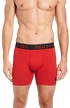 Polo Ralph Lauren Assorted 3-pack Cotton Blend Mesh Boxer Briefs In Red