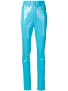 Maison Margiela High-waisted Trousers In Blue