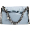 Stella Mccartney 'mini Falabella - Shaggy Deer' Faux Leather Tote - Blue In Duckblue With Silver