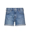 Ag Hailey High-rise Denim Shorts In Blue