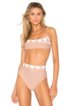 House Of Harlow 1960 X Revolve Veda Top In Tan. In Nude & White