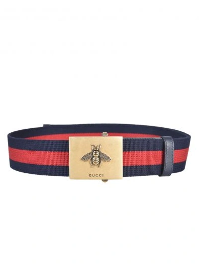 Gucci Canvas Web Belt With Bee Buckle